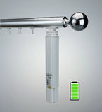 Battery powered curtain pole