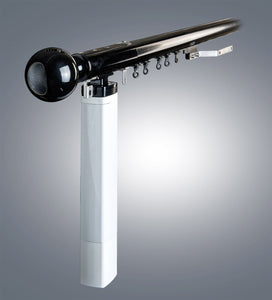 Battery powered curtain pole