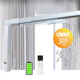 Battery Powered Curtains - Telescopic Curtain track Battery operated